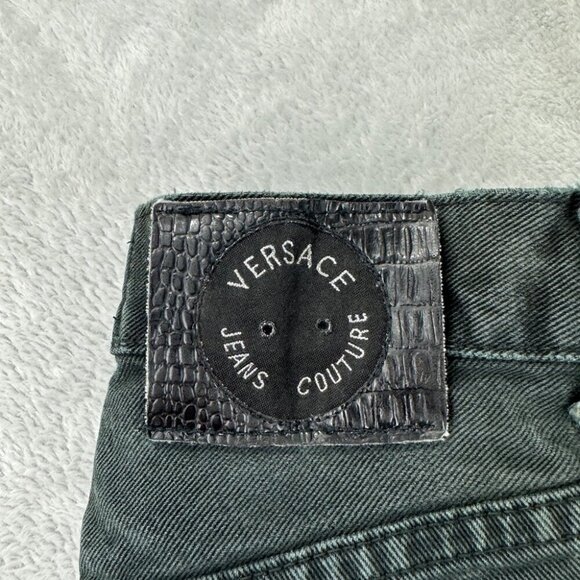Versace Green Jeans Couture Women’s Size 29x28 Zipper Fly Denim - Picture 4 of 15